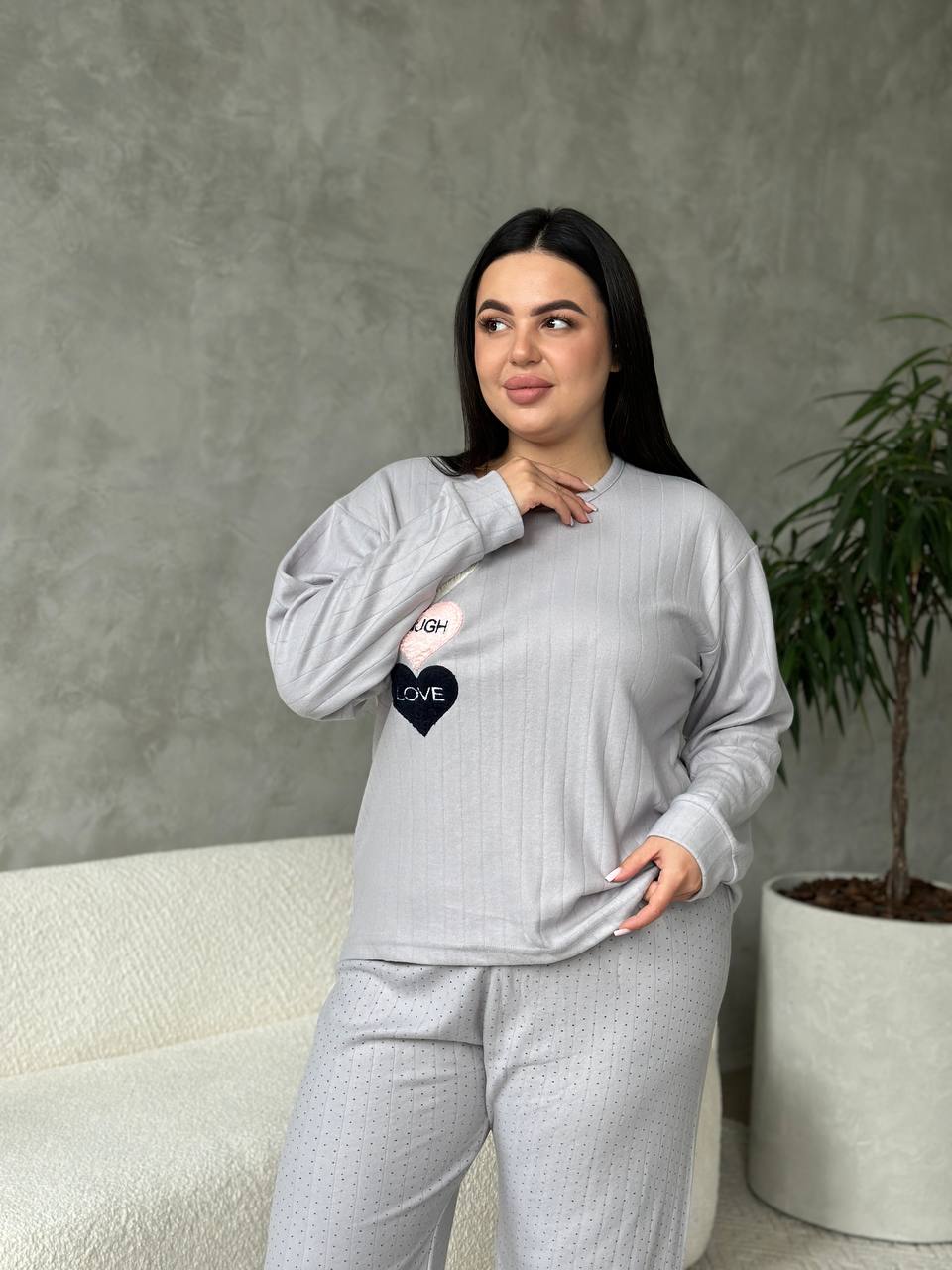 DO4308/2 піжама/ домашній костюм : кофта + штани