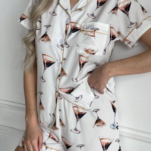 DO3584/4 піжама/ домашній костюм: сорочка, шорти