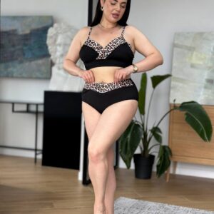 Чорний роздільний купальник PLUS SIZE [SW3688]